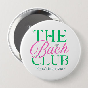 Bóton Redondo 10.16cm Bach Club Modern Simple Green Bachelorette