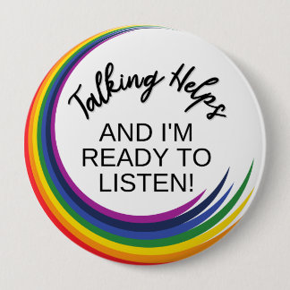Bóton Redondo 10.16cm BADGE Mental Health Awareness | Talking Helps