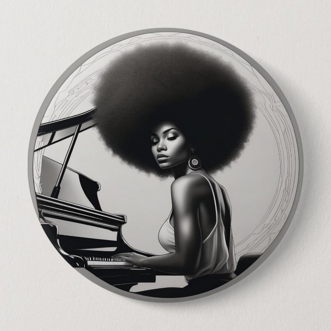 Bóton Redondo 10.16cm badges afrro  (Frente)