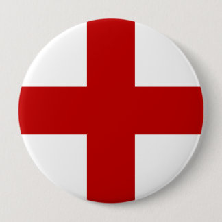 Bóton Redondo 10.16cm Bandeira da Inglaterra ou Cruz de São Jorge