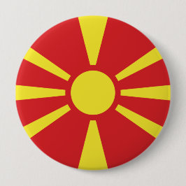Bóton Redondo 10.16cm Bandeira da Macedônia do Norte