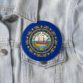 Bóton Redondo 10.16cm Bandeira do Estado de New Hampshire