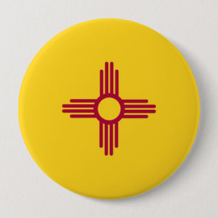 Bóton Redondo 10.16cm Bandeira do estado de New mexico