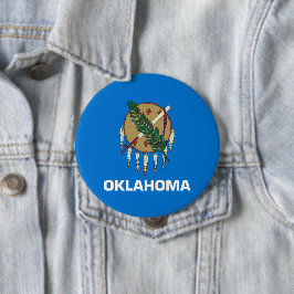 Bóton Redondo 10.16cm Bandeira do Estado de Oklahoma