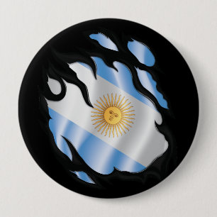 Bóton Redondo 10.16cm Bandeira do Governo argentino