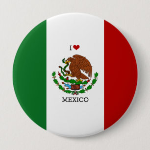 Bóton Redondo 10.16cm Bandeira do México