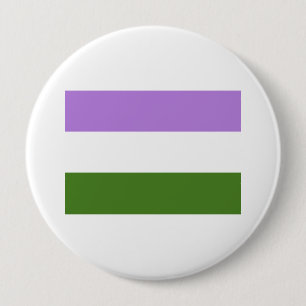 Bóton Redondo 10.16cm Bandeira do orgulho de Genderqueer