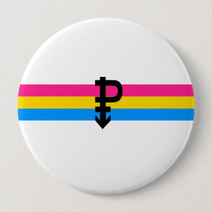 Bóton Redondo 10.16cm Bandeira do Orgulho Pansexual