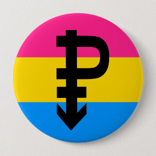 Bóton Redondo 10.16cm Bandeira Pansexual