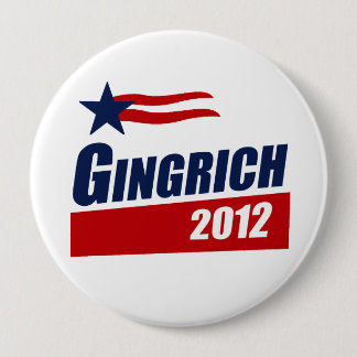 Bóton Redondo 10.16cm Banner GINGRICH 2012
