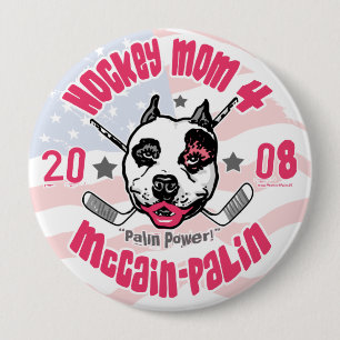 Bóton Redondo 10.16cm Batom 2 do pitbull das mães do hóquei