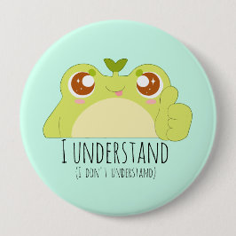 Bóton Redondo 10.16cm Bela compreensão do Sapo Verde