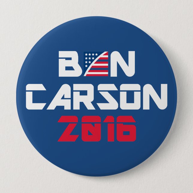 Bóton Redondo 10.16cm Ben Carson 2016 (Frente)