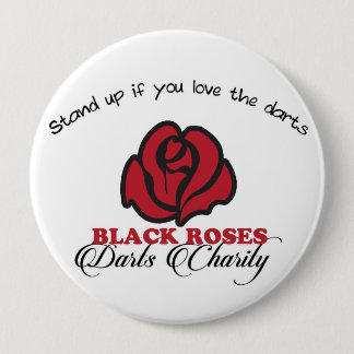 Bóton Redondo 10.16cm Black Roses Darts Charity Button