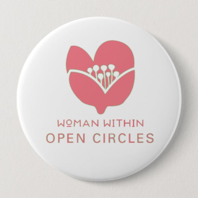 Bóton Redondo 10.16cm Botão, Arredondar personalizável (Frente)