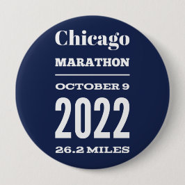 Bóton Redondo 10.16cm Botão Chicago Marathon 2022