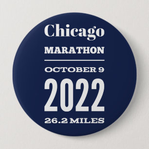 Bóton Redondo 10.16cm Botão Chicago Marathon 2022