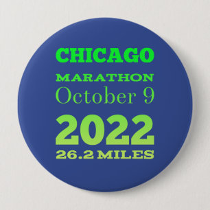 Bóton Redondo 10.16cm Botão Chicago Marathon 2022