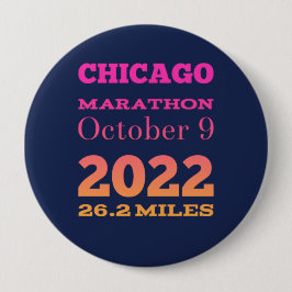 Bóton Redondo 10.16cm Botão Chicago Marathon 2022