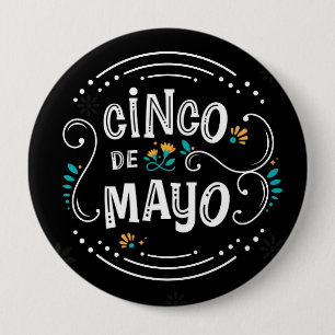 Bóton Redondo 10.16cm Botão Cinco de Mayo