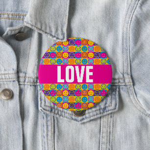 Bóton Redondo 10.16cm Botão da diversidade LGBT do AMOR