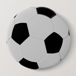 Bóton Redondo 10.16cm Botão de bola preto e branco