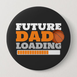 Bóton Redondo 10.16cm Botão de Chá de fraldas de Basquete de Carregament