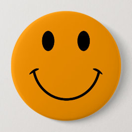 Bóton Redondo 10.16cm Botão de Rosto Laranja