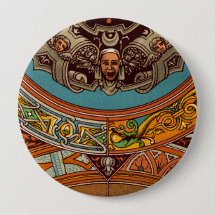 Bóton Redondo 10.16cm Botão Dragões e Gargoyles