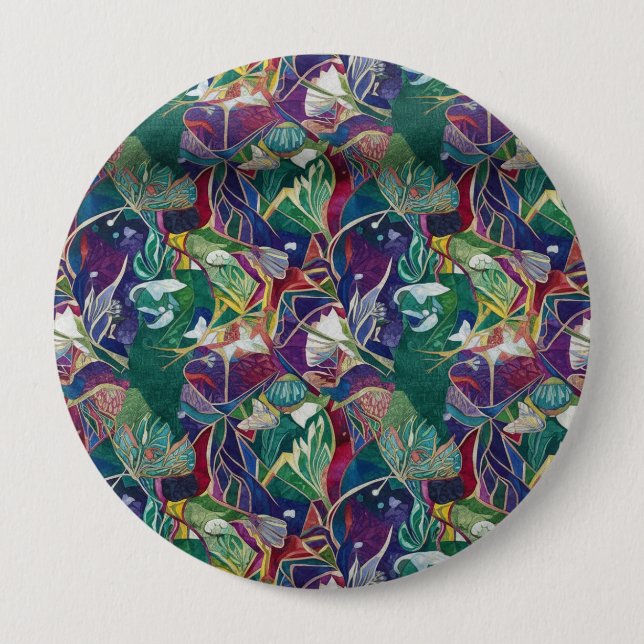 Bóton Redondo 10.16cm 'botão e patches' (Frente)