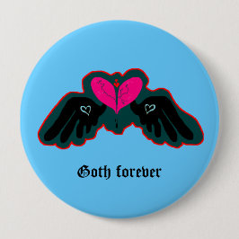 Bóton Redondo 10.16cm Botão Goth Forever