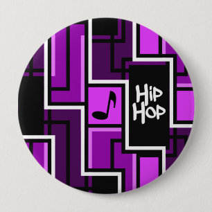 Bóton Redondo 10.16cm Botão Hip Hop, enorme