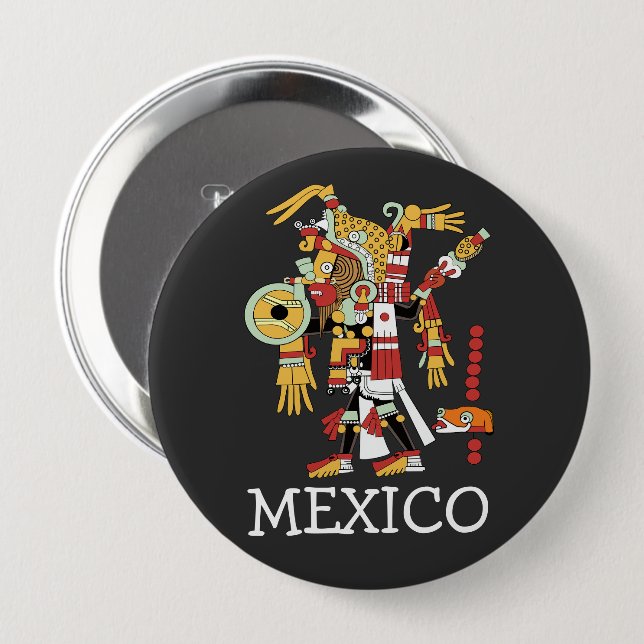 Bóton Redondo 10.16cm Botão México (Frente & Verso)
