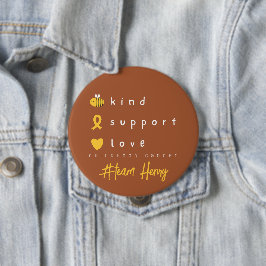 Bóton Redondo 10.16cm botão nome personalizado do cancer de infância