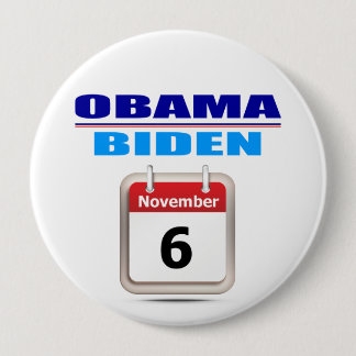 Bóton Redondo 10.16cm Botão - Obama/Biden - Calendário