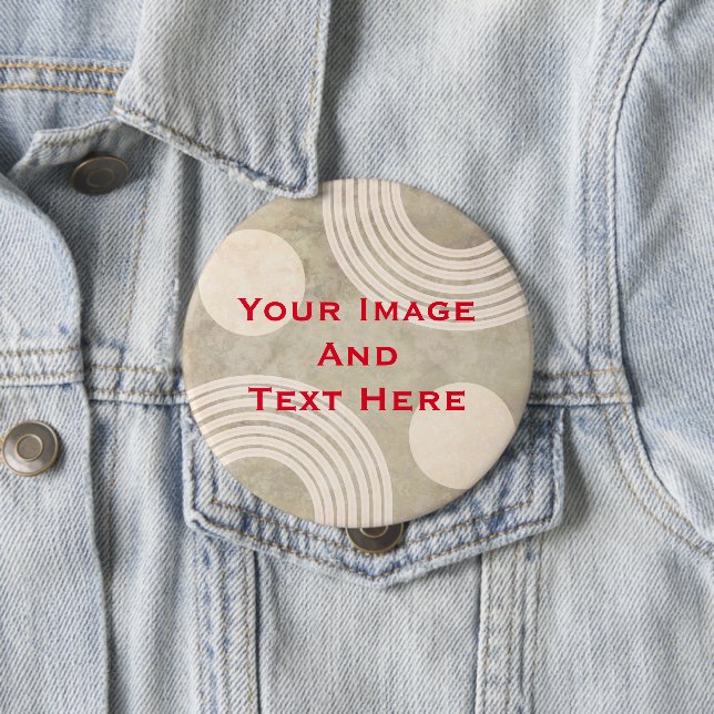 Bóton Redondo 10.16cm Botão Personalizado Imagem e Texto personalizado (In Situ)