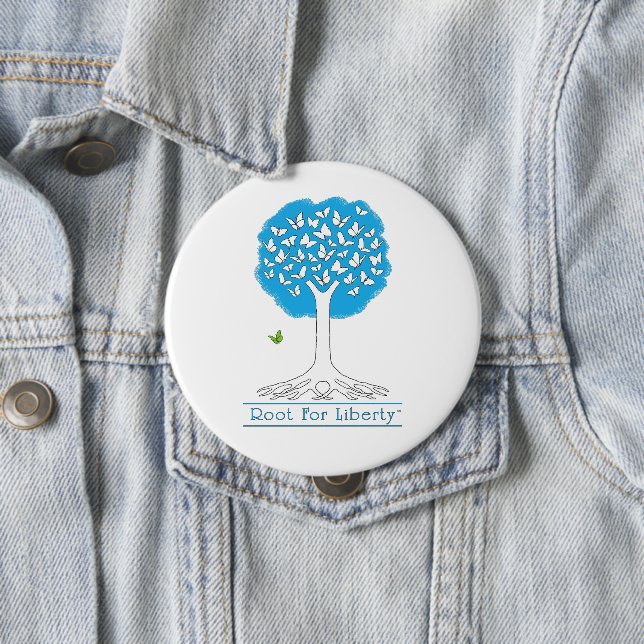 Bóton Redondo 10.16cm Botão Raiz Para Liberdade 4" Grande (In Situ)