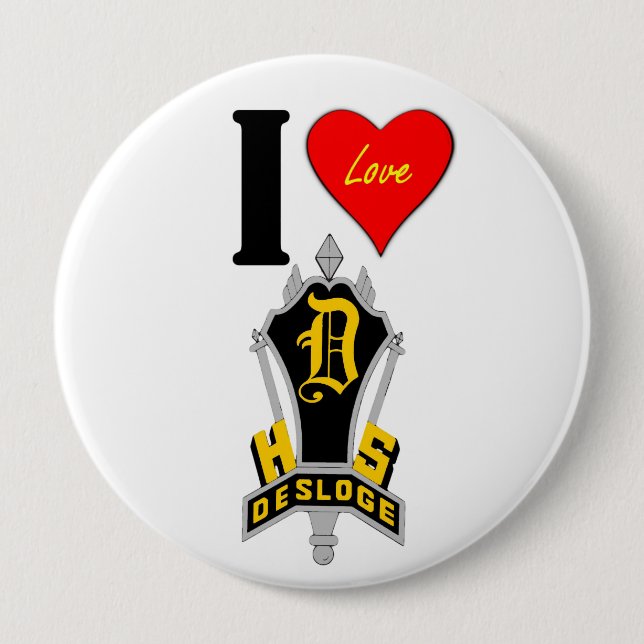 Bóton Redondo 10.16cm Botão redondo DHS Huge, 4 polegadas (Frente)