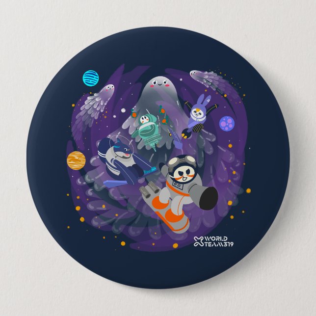 Bóton Redondo 10.16cm Botão X World Team 319-20250221 (Frente)