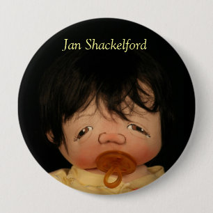 Bóton Redondo 10.16cm Botão Yoshi Kim do bebê de janeiro Shackelford