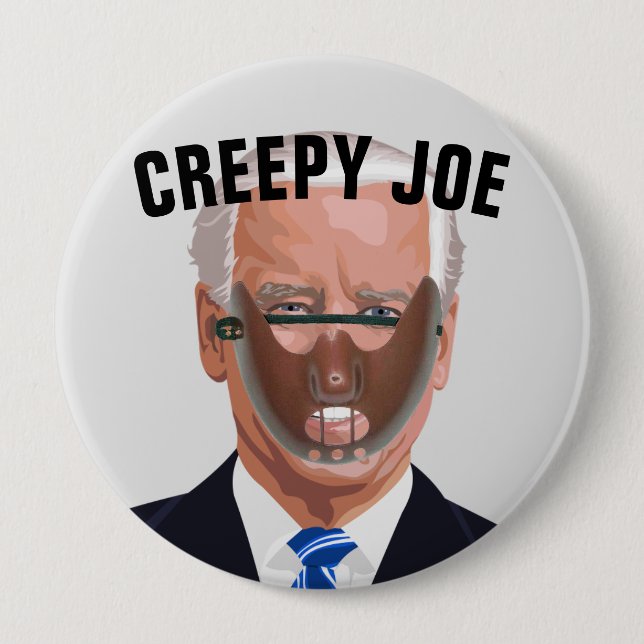 BÓTON REDONDO 10.16CM BOTÕES CREEPY JOE BIDEN (Frente)