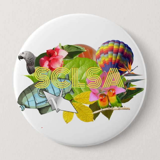 Bóton Redondo 10.16cm Botões de SCLSA (Frente)