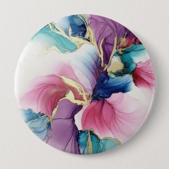 Bóton Redondo 10.16cm Botões estilosos - Elevem sua moda e seus artesana (Frente)