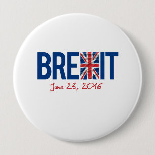 Bóton Redondo 10.16cm BREXIT - 23 de junho de 2016 - -