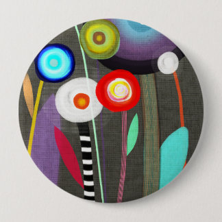 Bóton Redondo 10.16cm Broche Flora em Flor