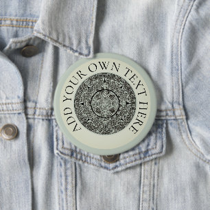 Bóton Redondo 10.16cm Calendário maia 1 do Aztec Sun Stone do México