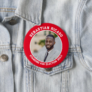 Bóton Redondo 10.16cm Candidato à eleição personalizada