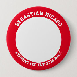 Bóton Redondo 10.16cm Candidato à eleição personalizada