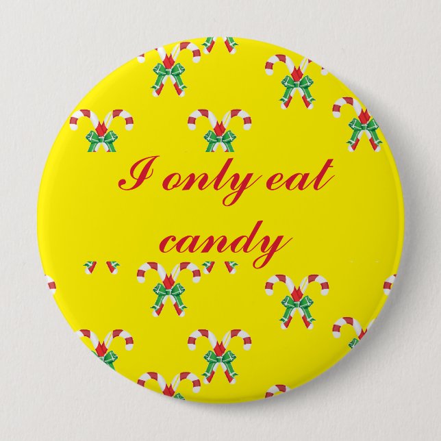 Bóton Redondo 10.16cm Canetas doces e fita (Frente)