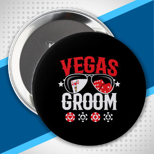 Bóton Redondo 10.16cm Casamento em Vegas - Noivo - Equipe de Despedida d